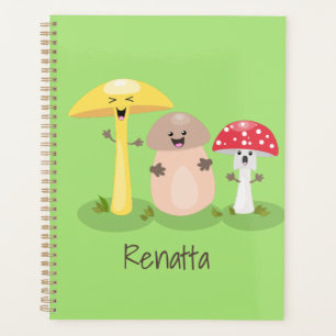 Süßer kawaii Pilz Schwamm Planer