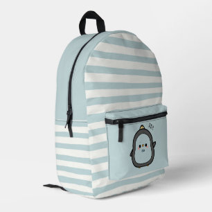 Süßer Kawaii-Pinguin sagt Hallo Bedruckter Rucksack