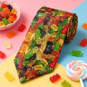 süßer kawaii Regenbogen bunter Kaubär Gummibär Krawatte