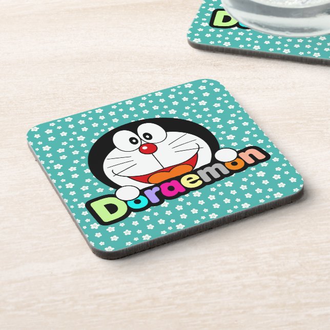 Süßer Kawaii schwarzer Doraemon Anime Getränkeuntersetzer (Linke Seite)