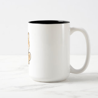 Süßer Kawaii Shiba Inu Hund – Bezaubernder Cartoon Zweifarbige Tasse