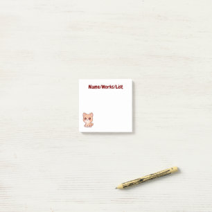 Süßer Kawaii Shiba Inu Welpe Personalisiert Post-it Klebezettel