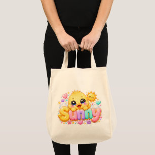Süßer Kawaii Sonny Küken Name Pastell Rosa Funkeln Tragetasche