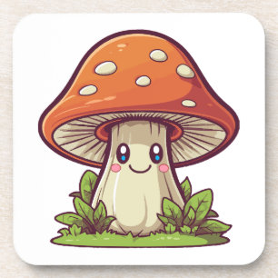 Süßer Kawaii-Stil, Pilzesuche Getränkeuntersetzer