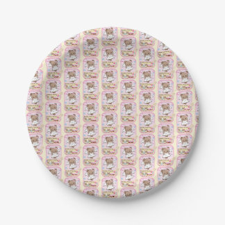 Süßer kawaii Teddybär Mädchen kpop koreanischer St Pappteller
