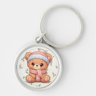 Süßer Kawaii-Teddybär-Winter-Schlüsselanhänger Schlüsselanhänger