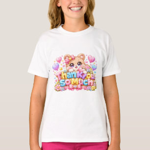 Süßer Kawaii-Vielen-Dank-Teddybär-Pastell-Pi T-Shirt