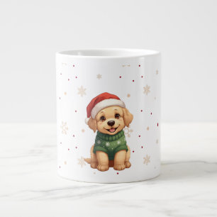 Süßer Kawaii-Weihnachtshund - Welpen-Weihnachtsdes Jumbo-Tasse