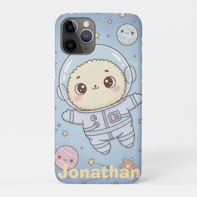 Süßer Kawaii-Weltraum - Astronaut und lächelnder M Case-Mate iPhone Hülle (Rückseite)