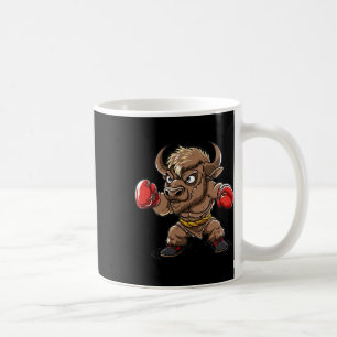 Süßer Kickboxender Bison I Kinder Bison Kaffeetasse