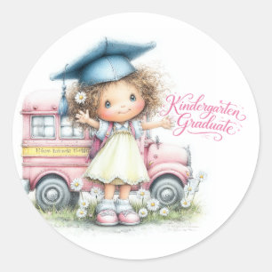 Süßer Kindergarten-Absolventen-Aufkleber  Runder Aufkleber