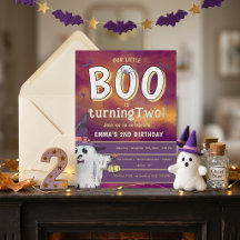Süßer kleiner Boo Halloween zweiter Geburtstag