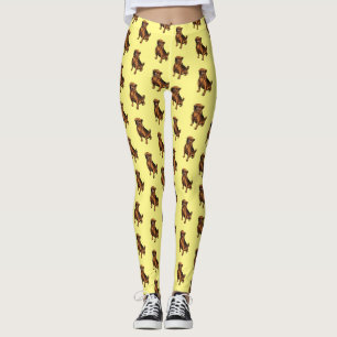 Süßer kleiner brauner Chihuahua-Hund Haustier Blas Leggings