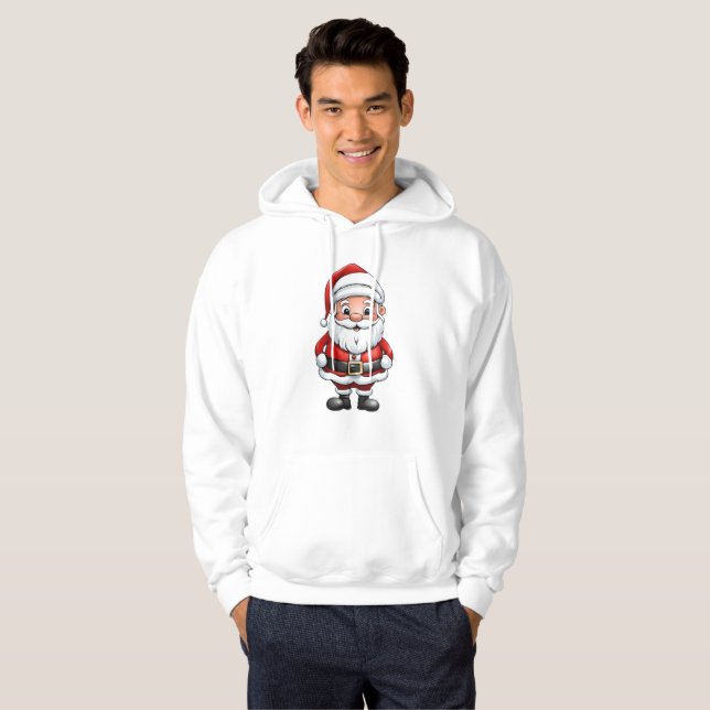 Süßer kleiner Cartoon-Weihnachtsmann Hoodie (Vorne ganz)