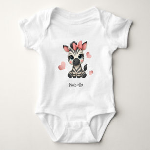 Süßer kleiner Cartoon-Zebra  Baby Strampler