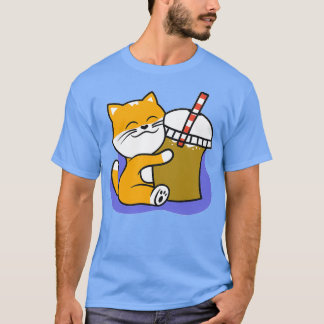 Süßer kleiner Corgi liebt Boba-Tee T-Shirt