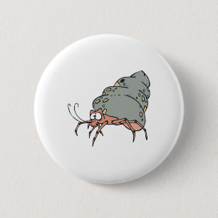 süßer kleiner Einsiedlerkrebs Button