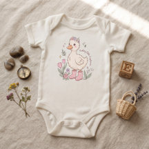 Süßer kleiner Entdecker Süße Ente Floral Baby