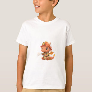 Süßer kleiner Feuerwehr-Drache Kinder T-Shirt