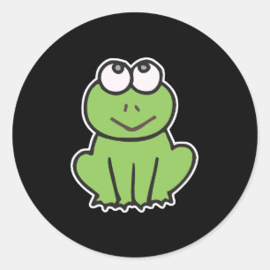 süßer kleiner Frosch Runder Aufkleber