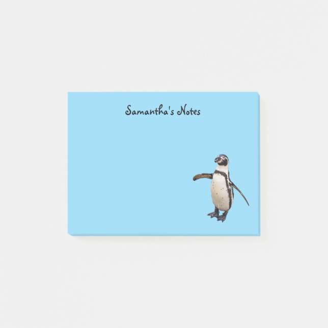 Süßer kleiner Humboldtpinguin Post-it Klebezettel (Vorderseite)