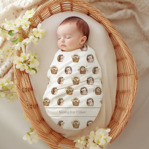Süßer kleiner Igel Geschenk zur Babyparty und Kind Fleecedecke