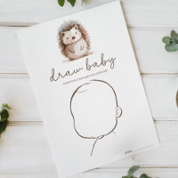 Süßer Kleiner Igel Zeichne Baby Baby Shower Spiel
