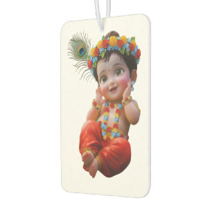 Süßer kleiner Krishna traditioneller indischer Kun Autolufterfrischer