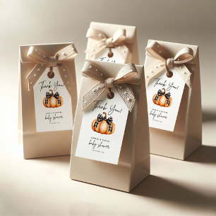Süßer kleiner Kürbis Danke Rustikaler Herbst  Geschenkanhänger