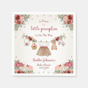 Süßer Kleiner Kürbis Herbst-Baby-Party Serviette