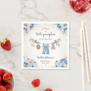 Süßer Kleiner Kürbis Herbst-Baby-Party Serviette