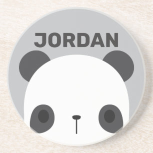 Süßer kleiner Panda-Bär mit personalisiertem Namen Getränkeuntersetzer