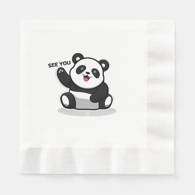 süßer kleiner Panda Serviette (Vorderseite)
