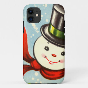 Süßer kleiner Retro-Schneemann Case-Mate iPhone Hülle