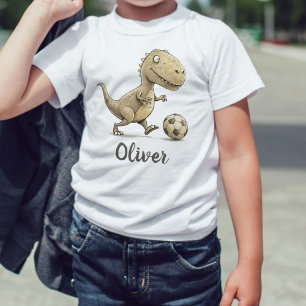 Süßer kleiner Trex spielt American Football Baby T-shirt