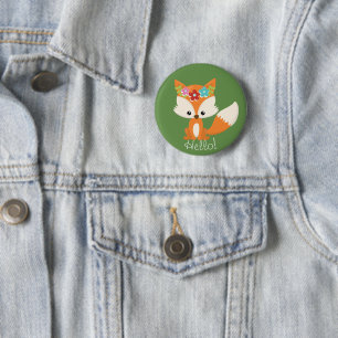 Süßer kleiner Wald Fuchs Button