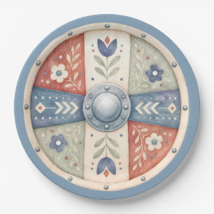 Süßer kleiner Wikinger Schild Babyparty Pappteller