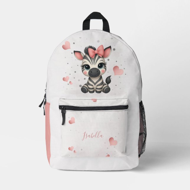 Süßer kleiner Zebra Bedruckter Rucksack (Vorderseite)