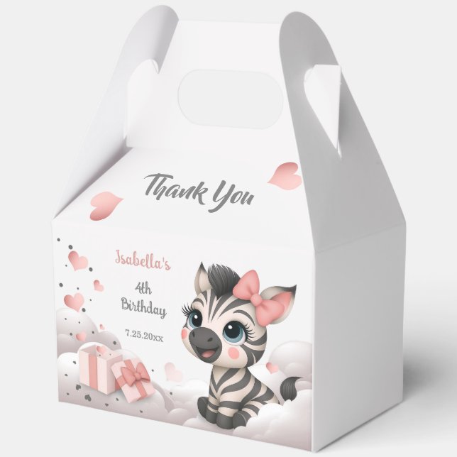 Süßer kleiner Zebra  Geschenkschachtel (Vorderseite)