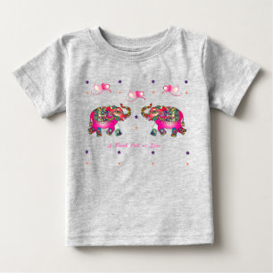 Süßer Kleinkind Künstlerischer Elefant Baby T-shirt