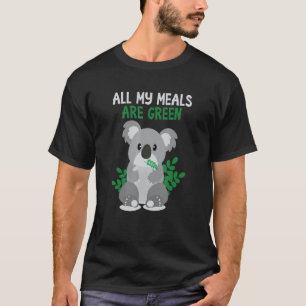 Süßer Koala-Bär Alle meine Mahlzeiten sind grün Ve T-Shirt