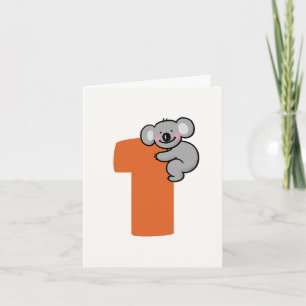 Süßer Koala-Bär Ein Süßes Jahr 1. Geburtstag Dankeskarte