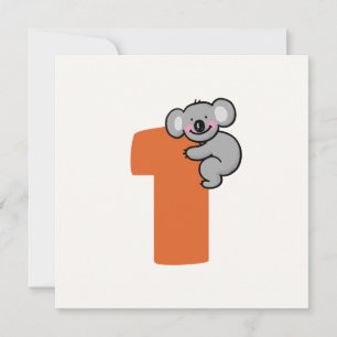Süßer Koala-Bär Ein Süßes Jahr 1. Geburtstag Einladung