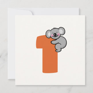 Süßer Koala-Bär Ein Süßes Jahr 1. Geburtstag Einladung