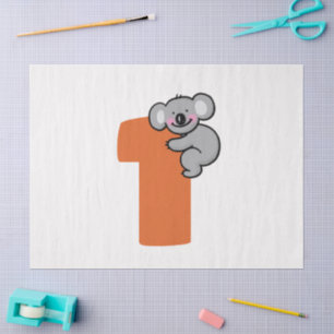 Süßer Koala-Bär Ein Süßes Jahr 1. Geburtstag Seidenpapier
