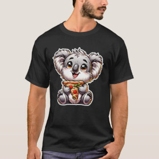 Süßer Koala, der Pizza isst, lustiger Pizza-Liebha T-Shirt
