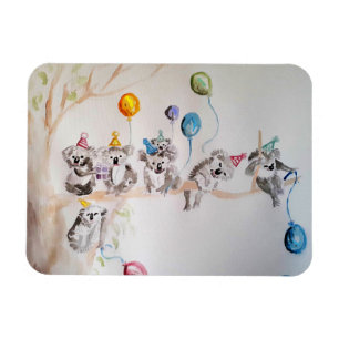 Süßer Koala Koalas Tier Wasserfarben Kunst Magnet