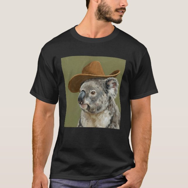 Süßer Koala mit Cowboyhut T-Shirt (Vorderseite)