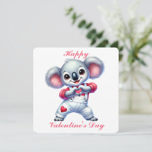 Süßer Koala - Valentinstagskarte Dankeskarte