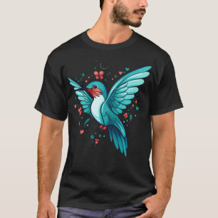 Süßer Kolibri mit Blumen I T-Shirt